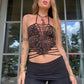 Slit Weave Top - Geometric