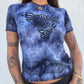 Block Print Baby Tee - Blue Butterfly