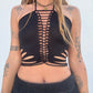 Slit Weave Top - Black