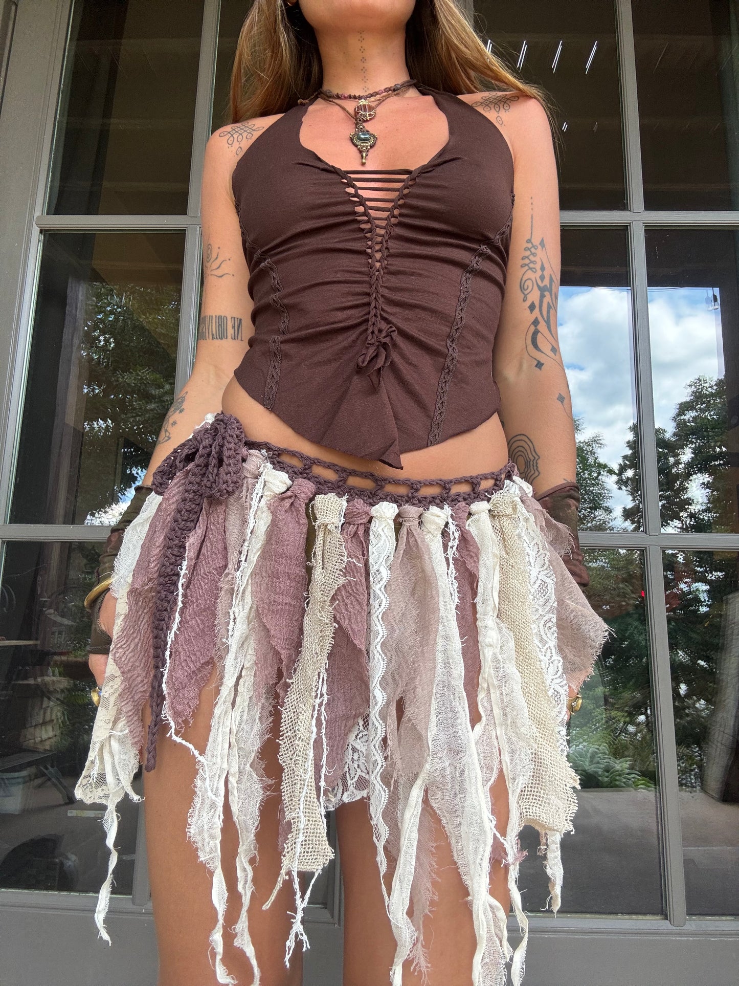 Crochet Fairy Skirt - Plum