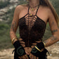 Slit Weave Top - Spiral