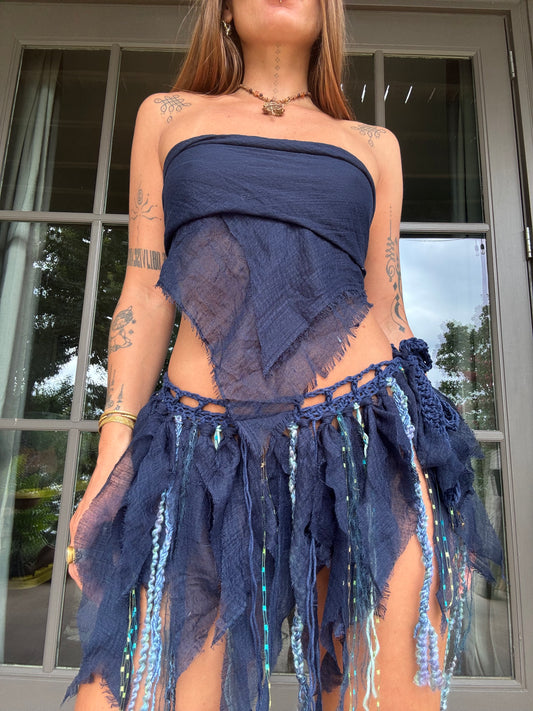 Crochet Fairy Skirt - Sapphire