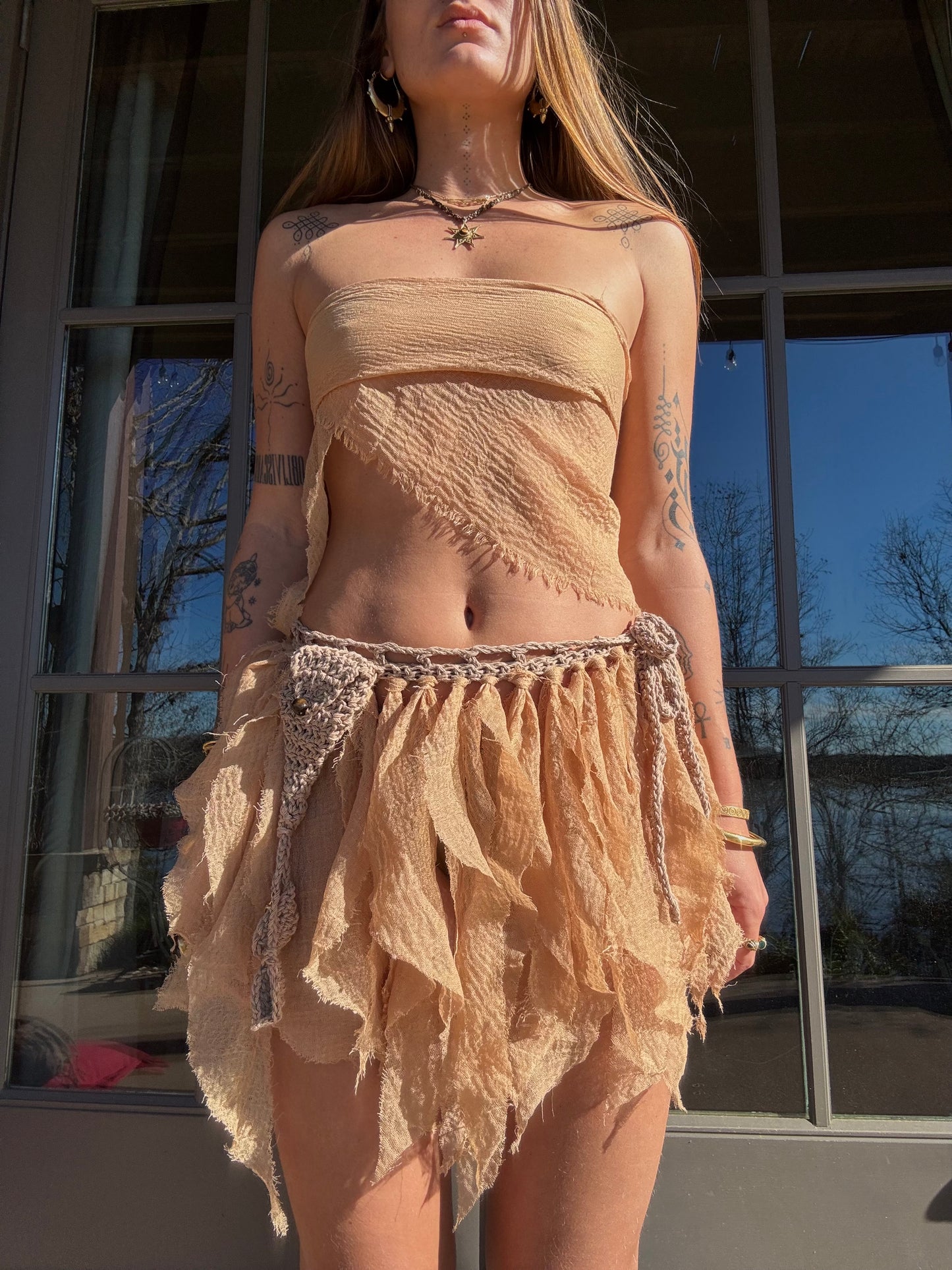 Crochet Fairy Skirt - Sand