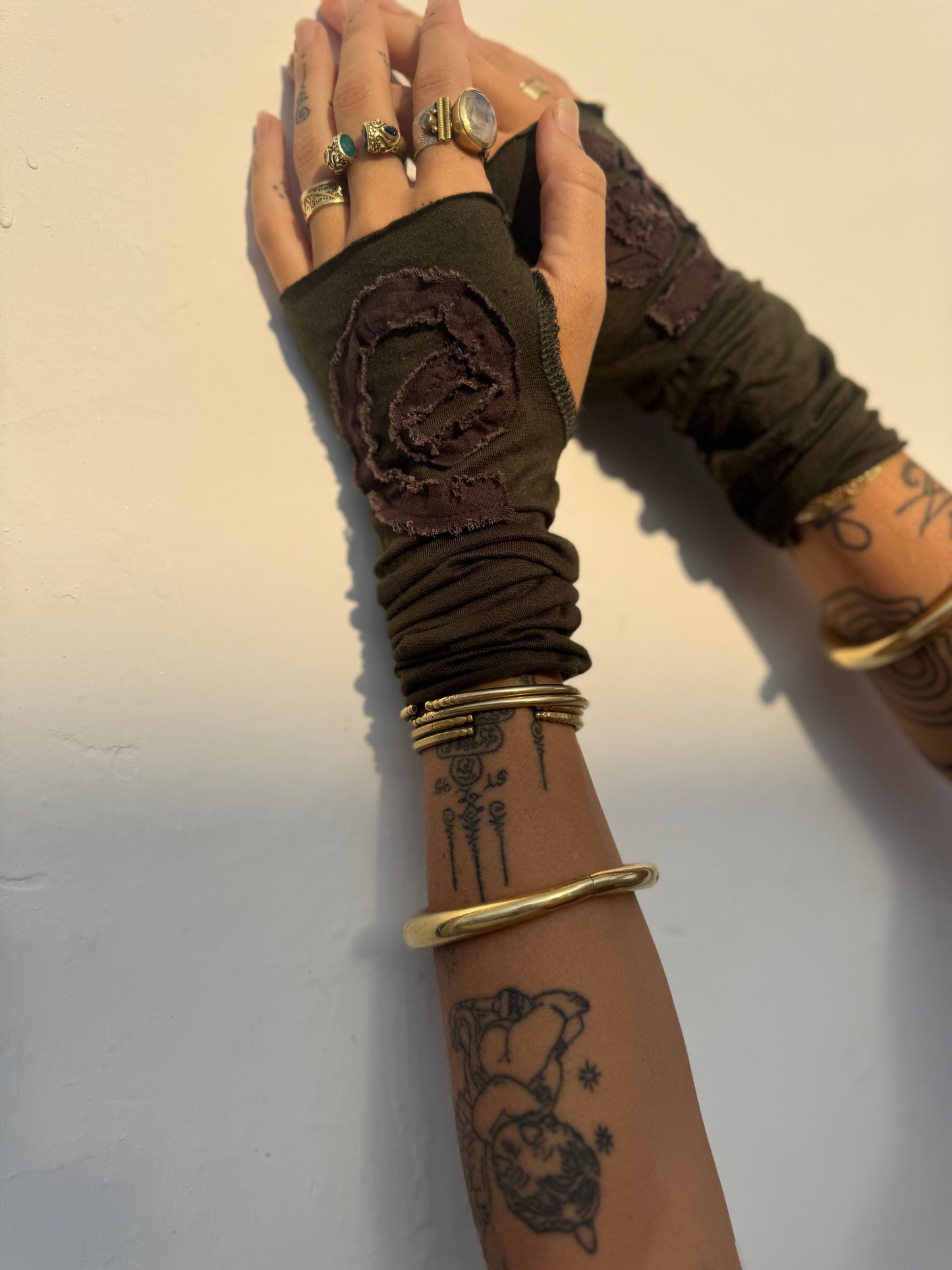 Spiral Gloves - Green/Brown