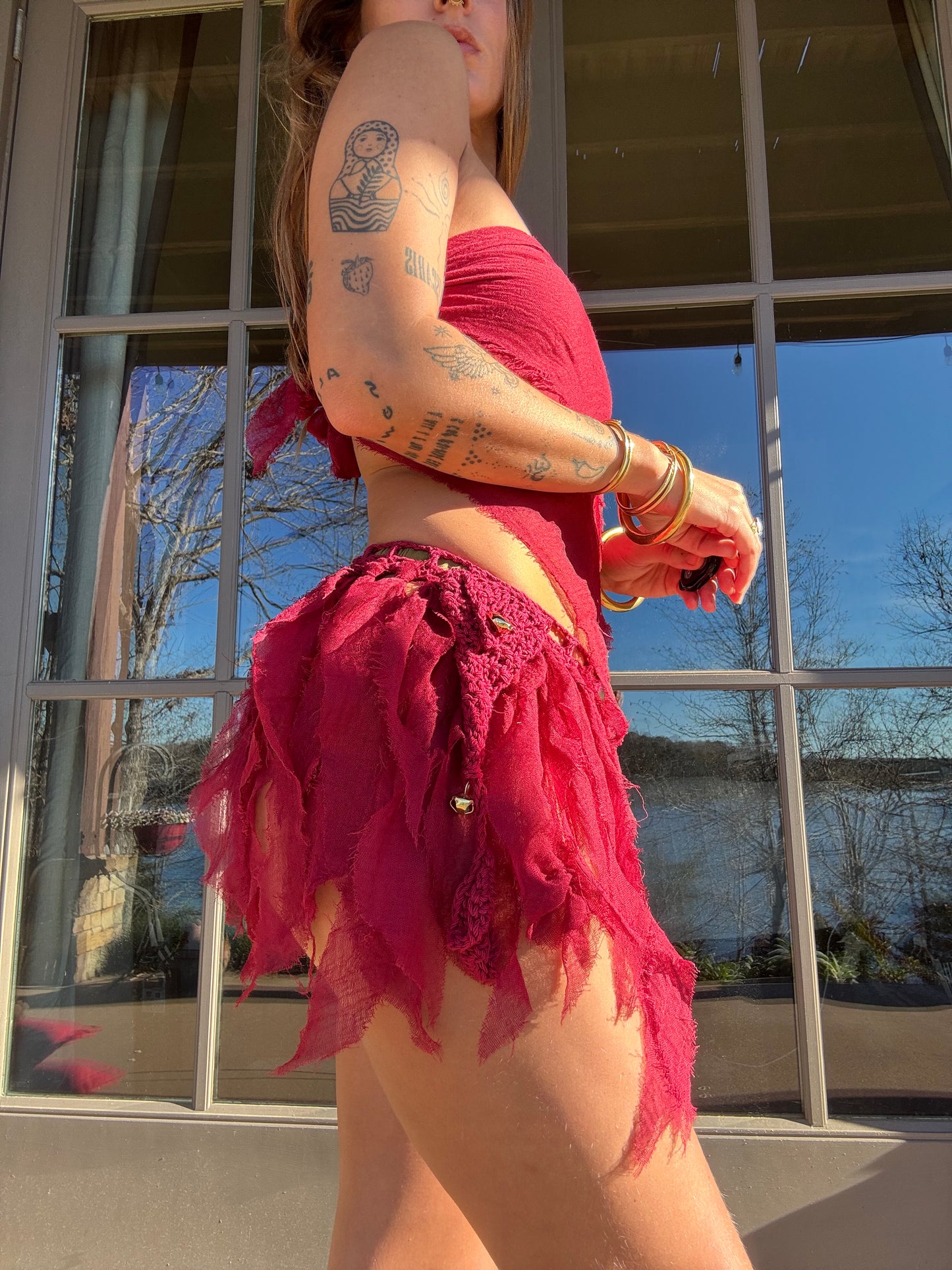 Crochet Fairy Skirt - Rosehip 1