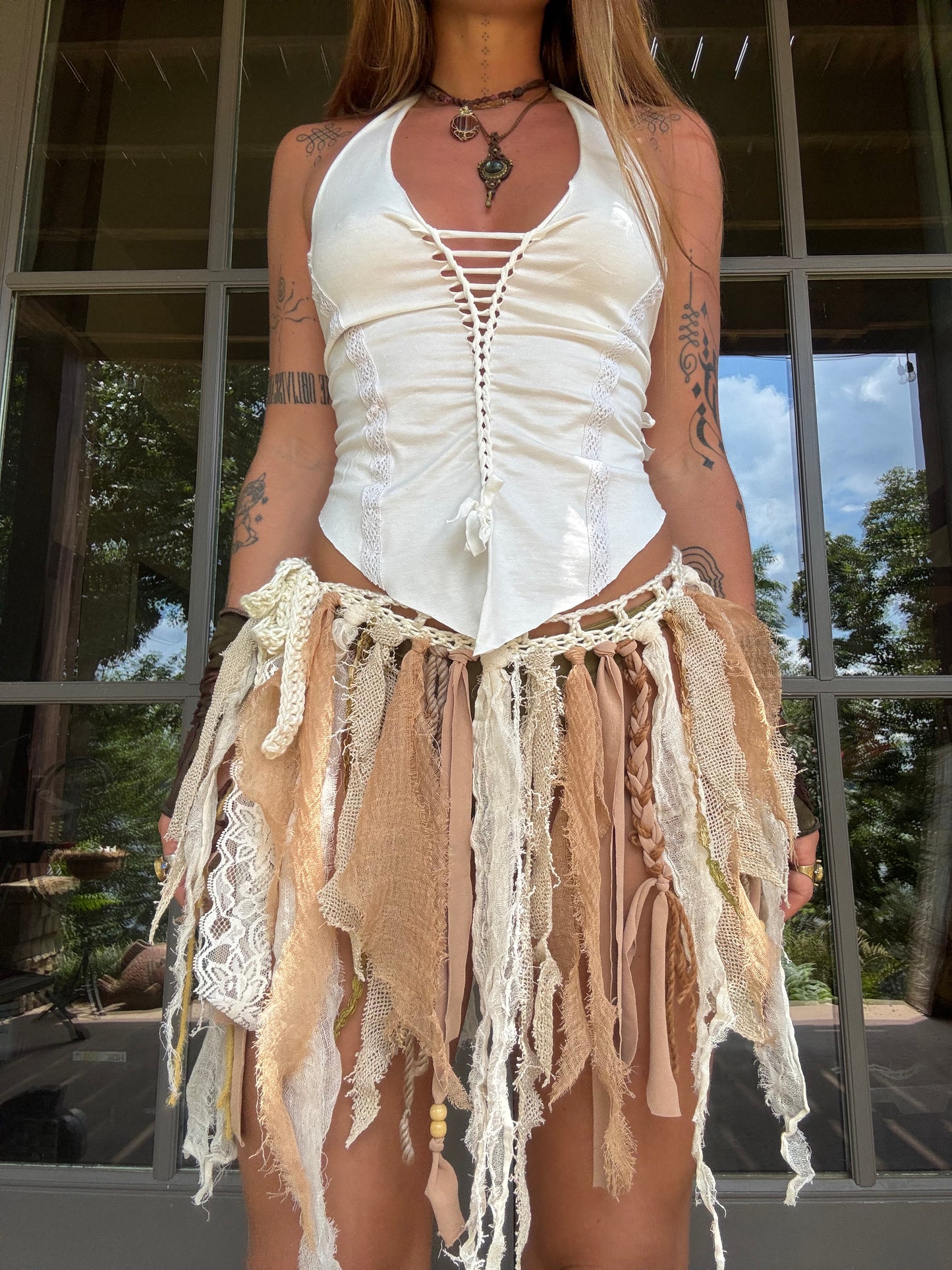 Crochet Fairy Skirt - Camel