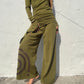 Spiral Dress - Green/Brown