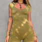 Spiral Playsuit - Green Tie Dye