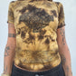 Block Print Baby Tee - Brown