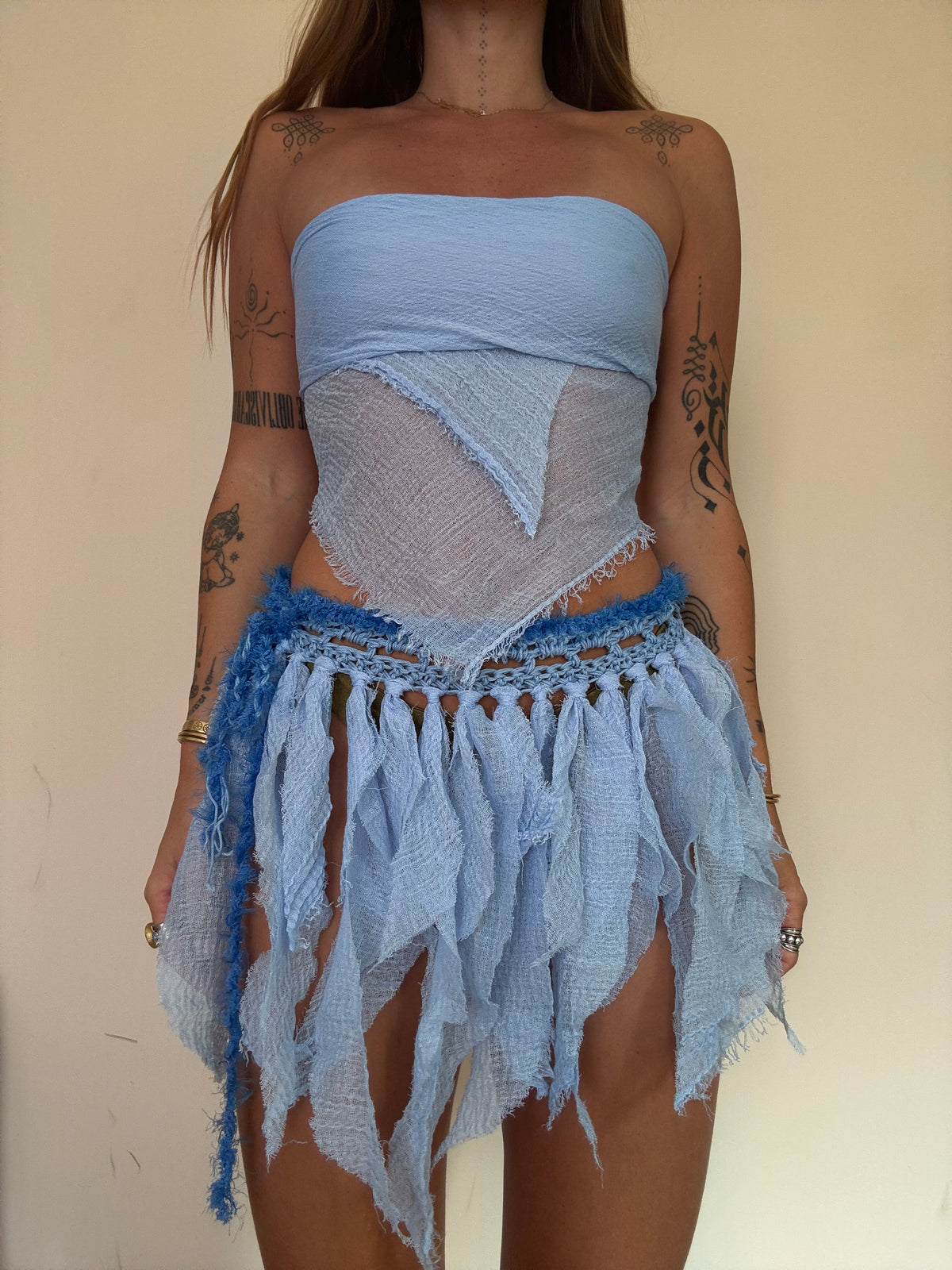 Crochet Fairy Skirt - Baby Blue