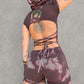Spiral Playsuit - Brown Tie Dye