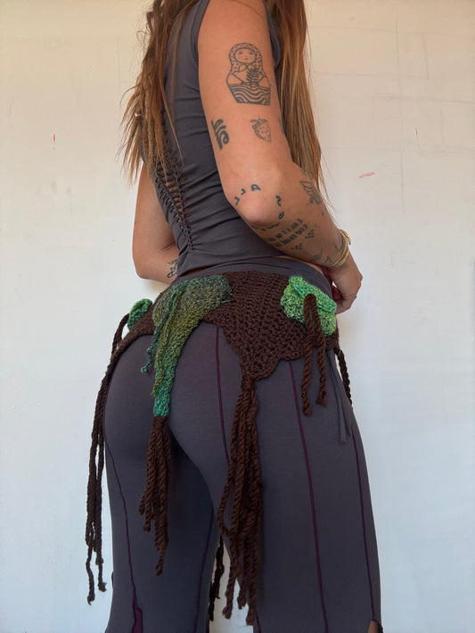 Crochet Fairy Utility Belt - Brown/Green