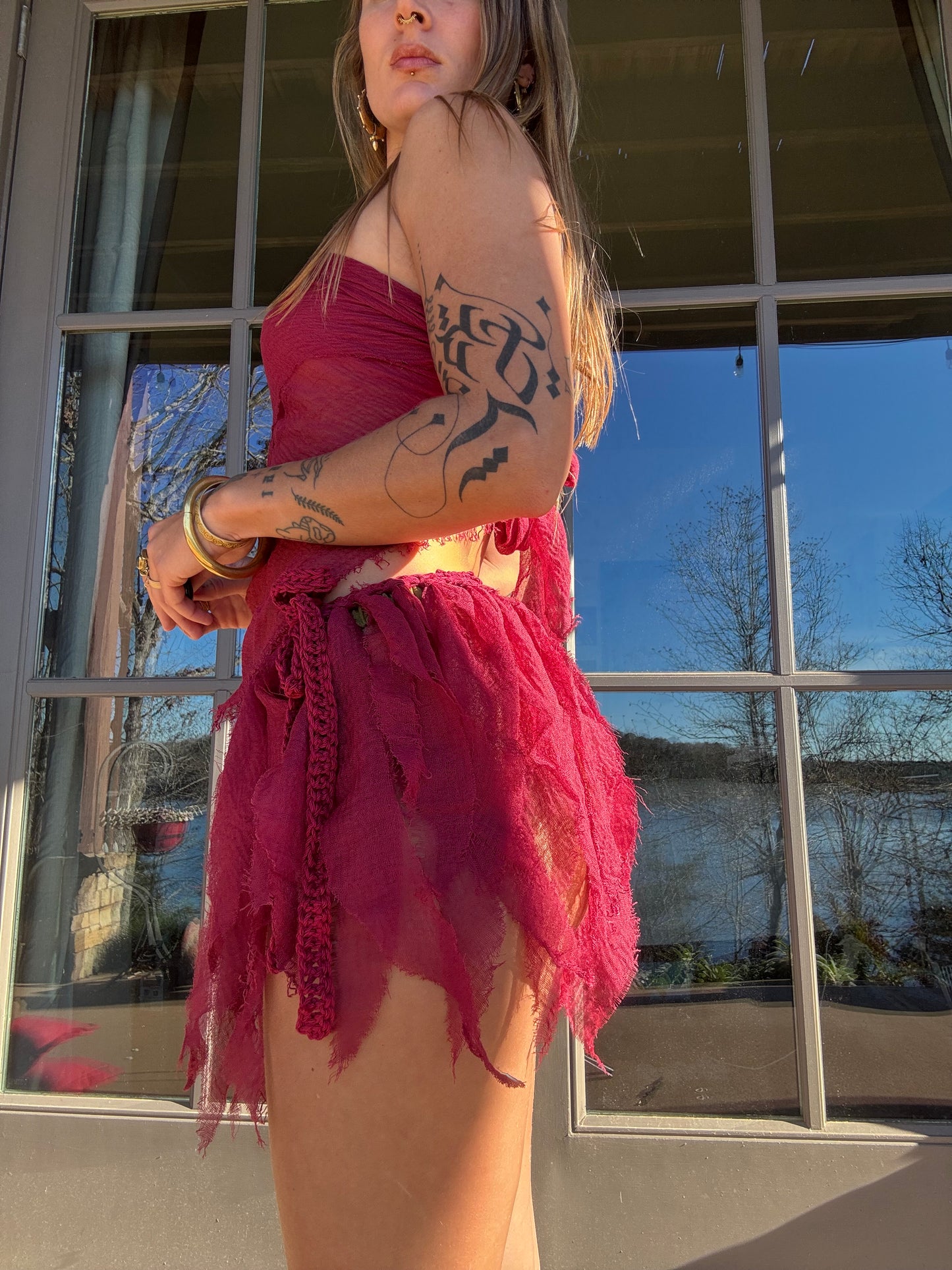 Crochet Fairy Skirt - Rosehip 2