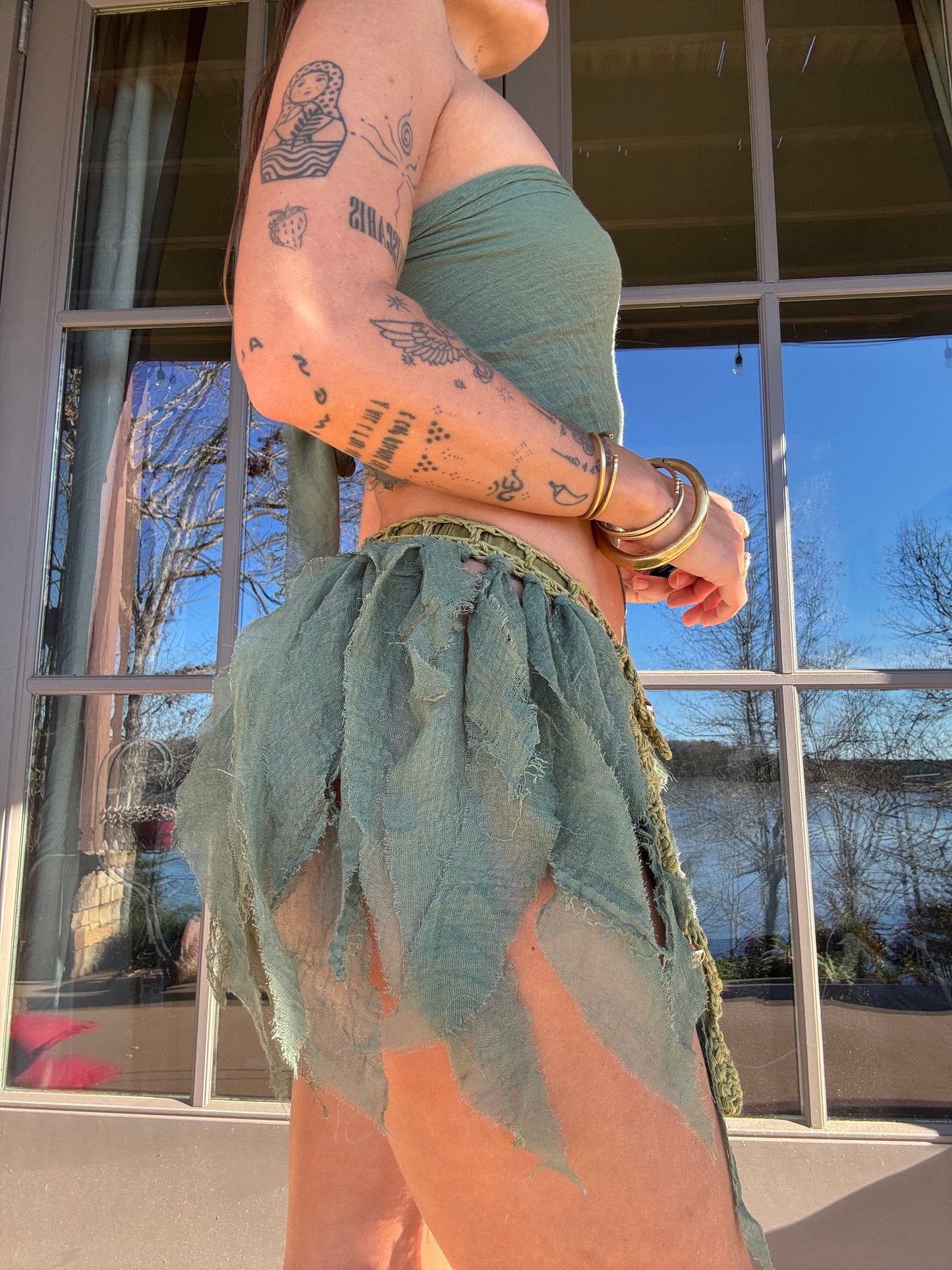 Crochet Fairy Skirt - Eucalyptus 1