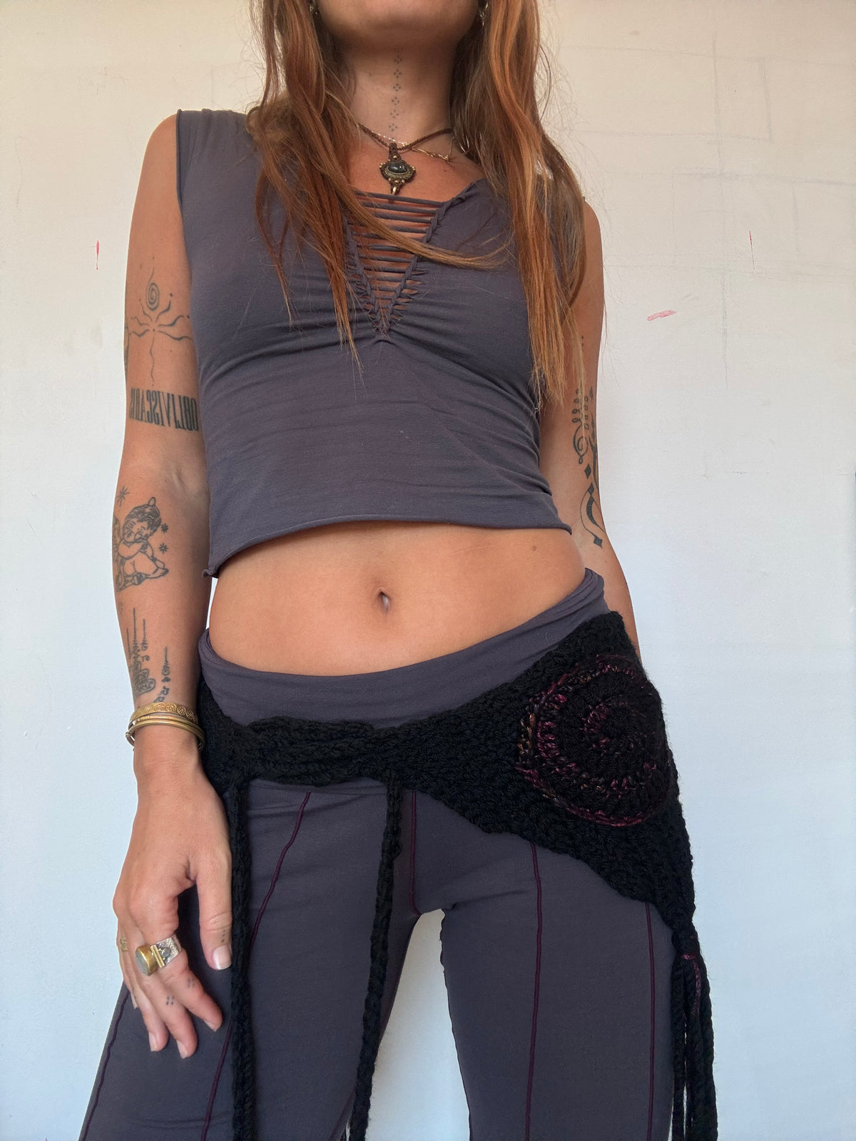 Crochet Fairy Utility Belt - Black/Iridescent 2
