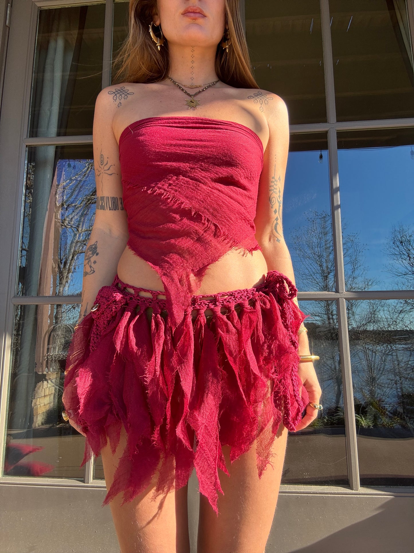 Crochet Fairy Skirt - Rosehip 1