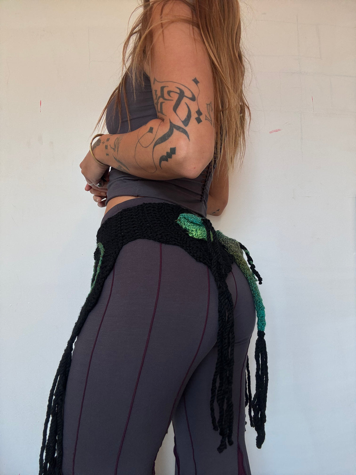 Crochet Fairy Utility Belt - Black/Green