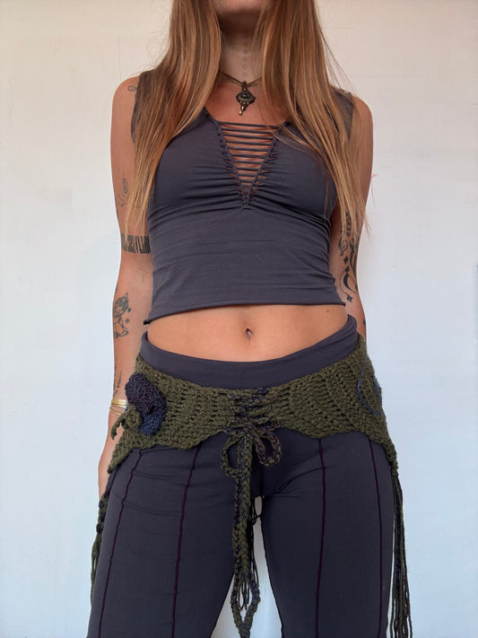 Crochet Fairy Utility Belt - Green/Purple