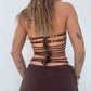 Slit Weave Top - Brown